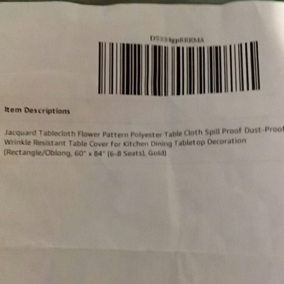 Flower Pattern Golden Tablecloth - Picture 6 of 6